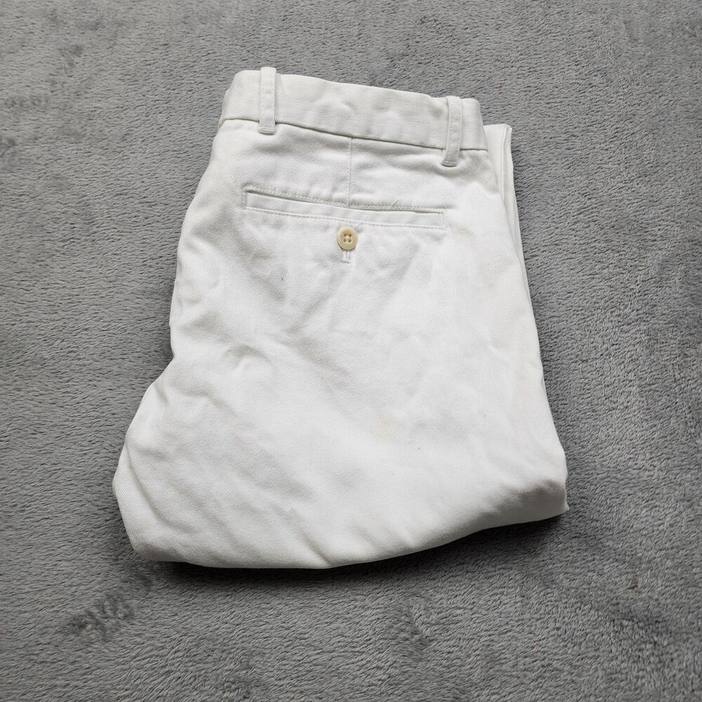 Ralph Lauren Sport Womens 10 White Chino Pants Straight Leg Flat Front Casual - Picture 1 of 9
